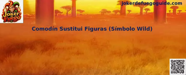Comodín Sustitui Figuras Símbolo Wild de Joker de Fuego